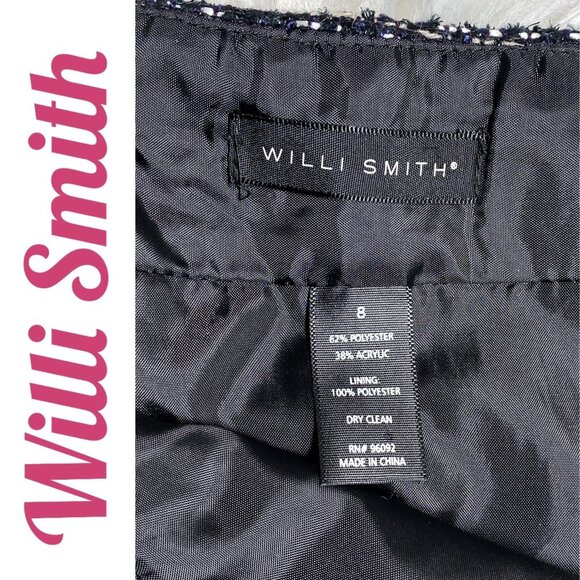 WILLI SMITH VINTAGE Y2K TWEED SPARKLE MINI SKIRT DARK ACADEMIA OFFICE, SIZE 8 - Picture 5 of 8